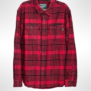 Woolrich Flannel Shirt Shacket Red Buffalo Plaid Men’s XL